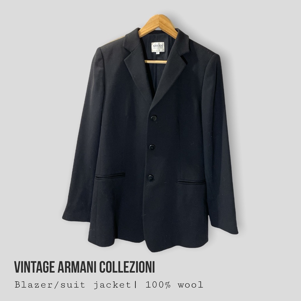 Armani Collezioni circa 2002 Blazer 100% Virgin Wool made in Italy